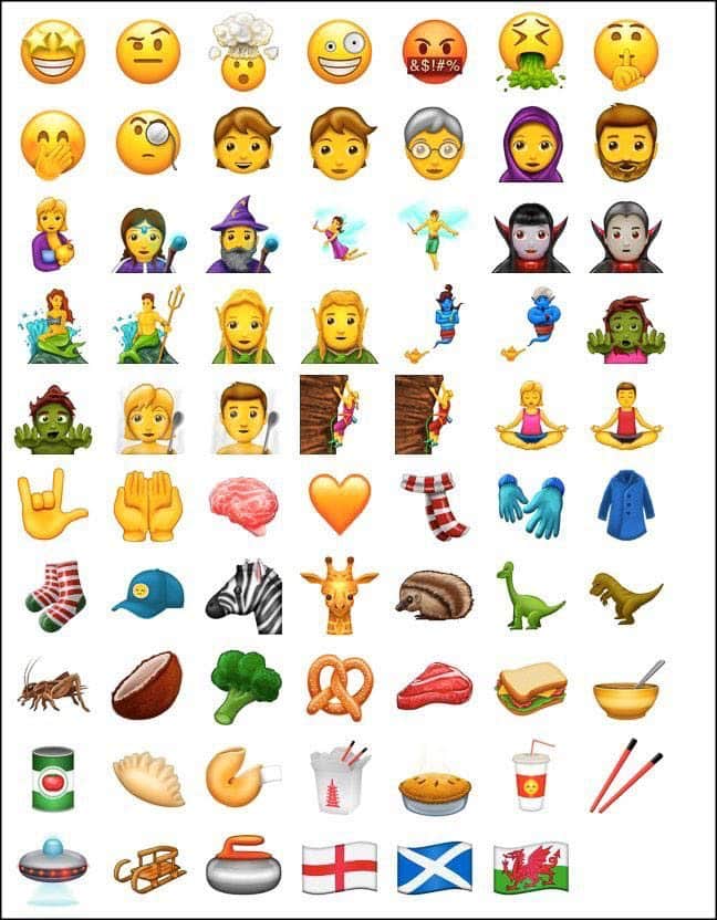 Emojis nuevos para este año: sirenas, animales y vampiros