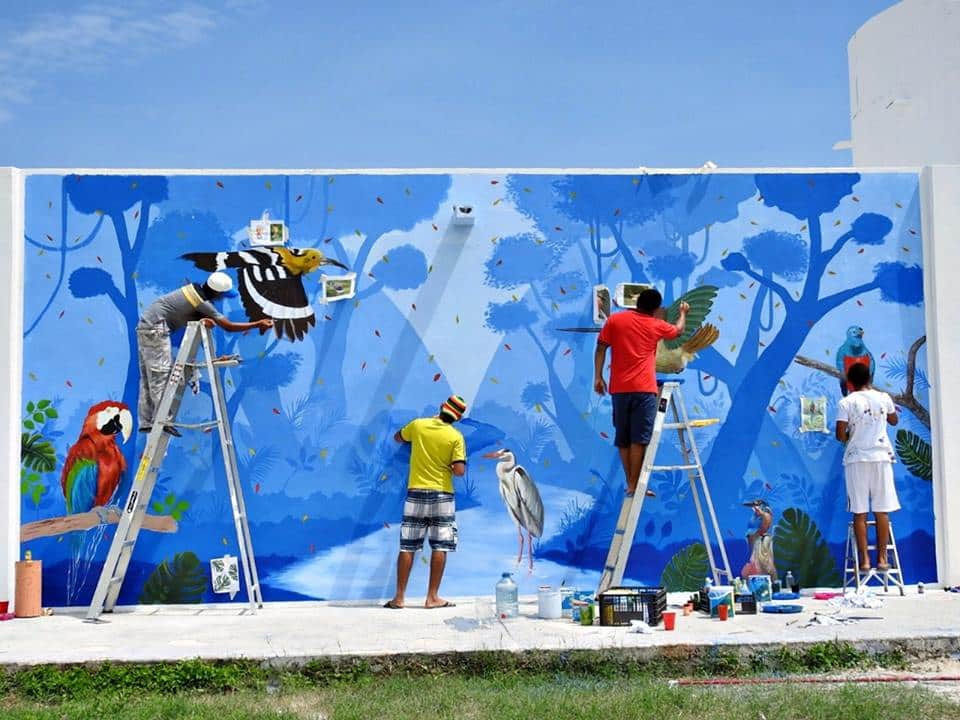 Expresan internos del CEMA anhelo de libertad en colorido mural