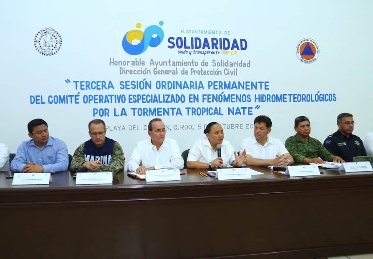 Solidaridad, listo para atender contingencia por Tormenta Nate