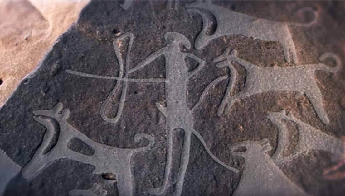 Grabados de hace 8000 años revelan que los perros ayudaban desde entonces al hombre