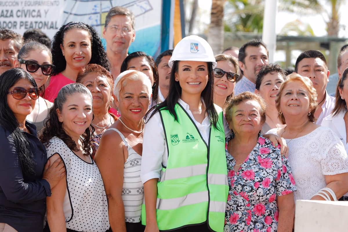 Laura Fernández pone en marcha obra de electrificación subterránea en el Casco Antiguo de Puerto Morelos
