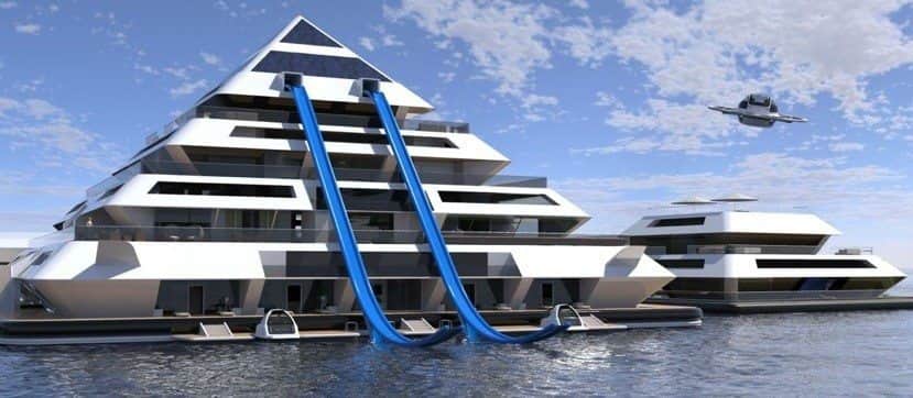 Arquitecto italiano diseña hotel flotante inspirado en pirámides mayas