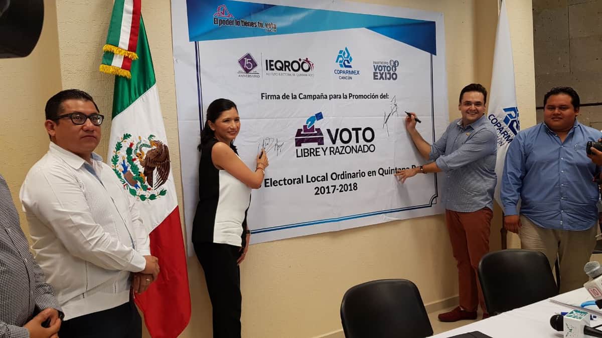 Promueven Coparmex y Ieqroo el voto razonado