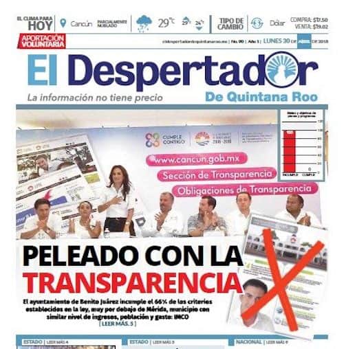 Quiebra periódico de ex vocero de Roberto Borge