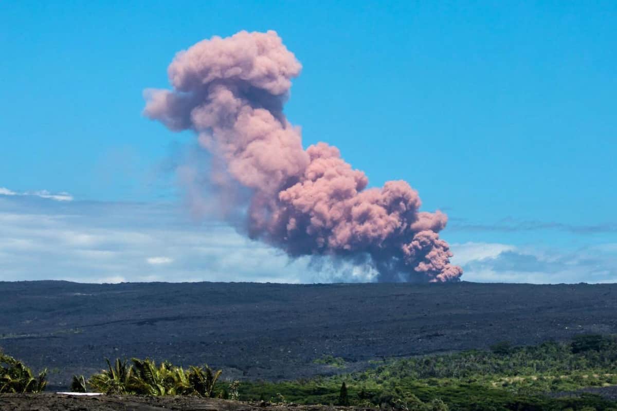 Hace erupción el volcán Kilauea de Hawaii