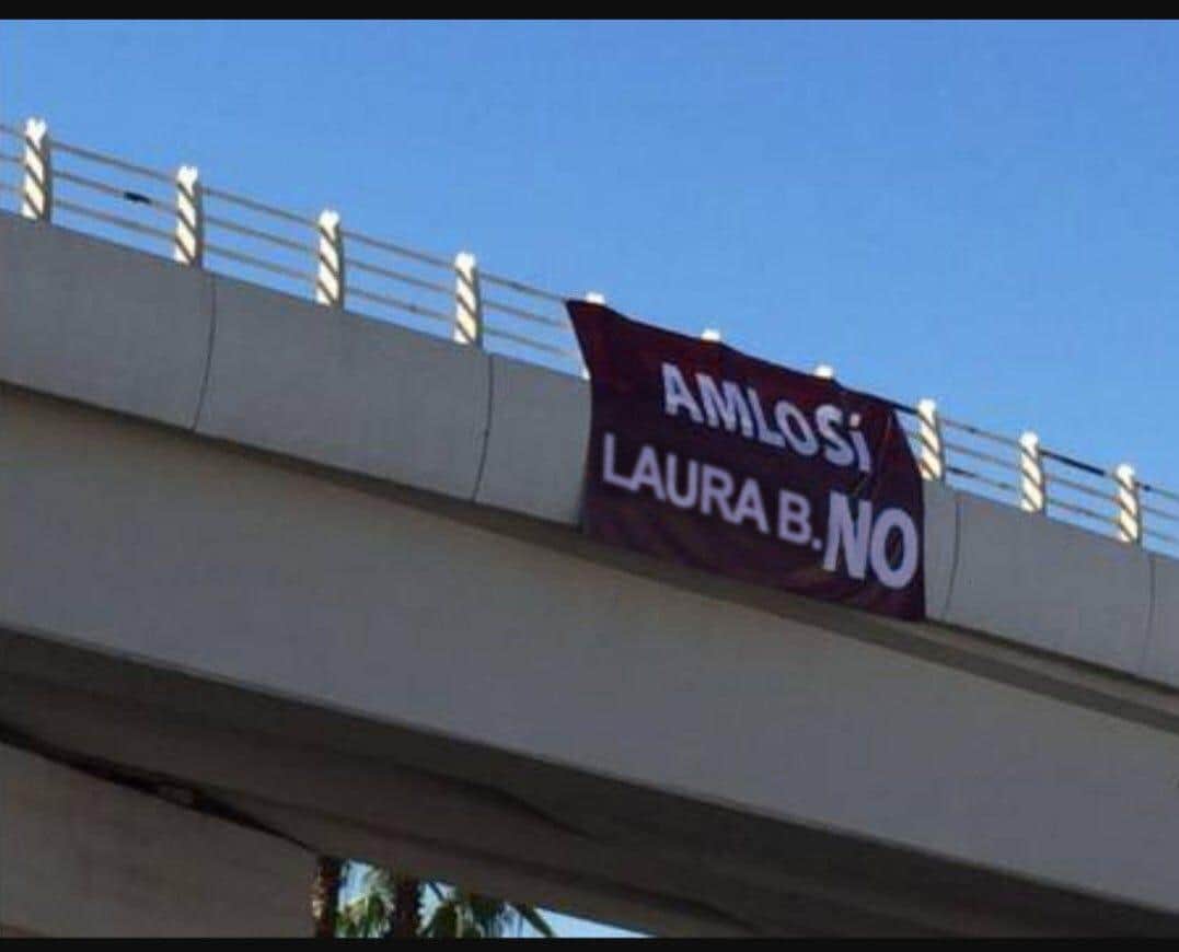 Manta muestra el rechazo total de la ciudadanía hacia Laura Beristain