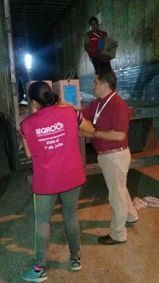 Llega material electoral en José María Morelos