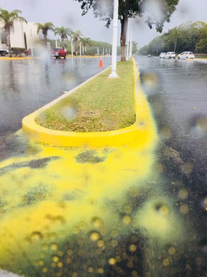 Se deslava obra pública de mala calidad en Chetumal