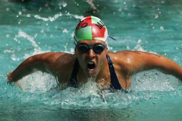 La nadadora Patricia Guerra entrena en Cozumel