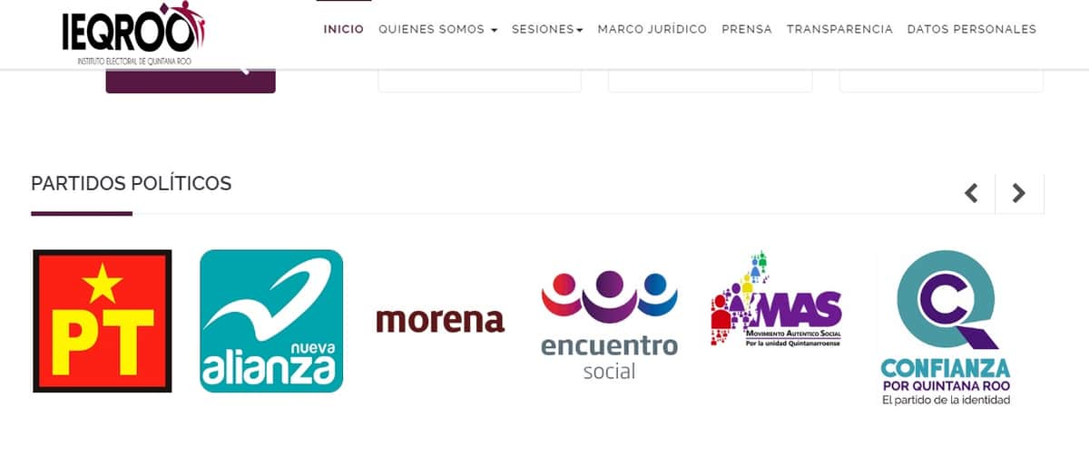 Aparecen nuevos partidos en página del Ieqroo