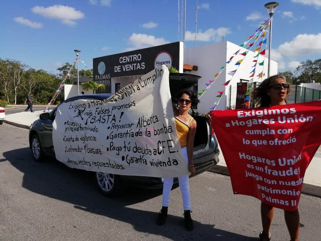 Protestan por estafa de Hogares Unión