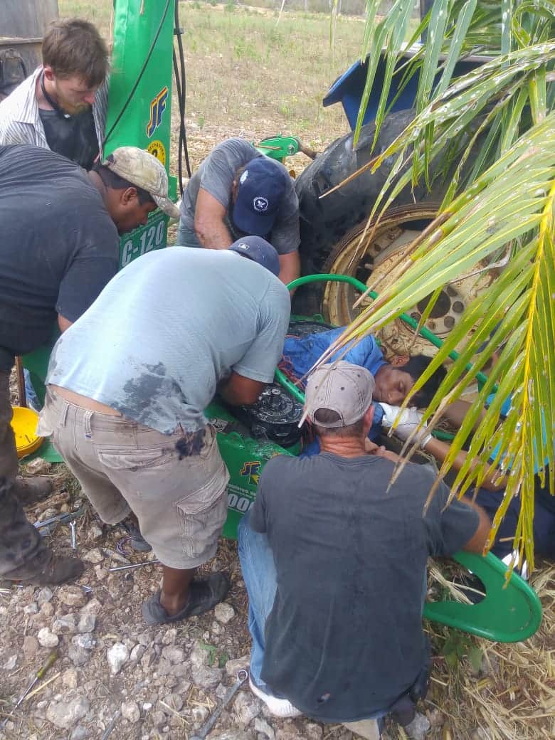 Muere atascado en máquina agrícola en Chetumal
