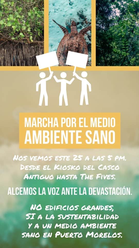 Invitan a marcha contra construcción de hotel "The Fives" en Puerto Morelos