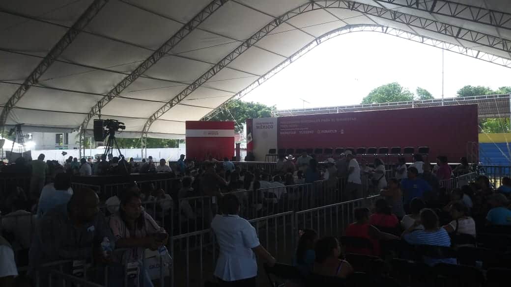A reventar, evento de AMLO en Tulum