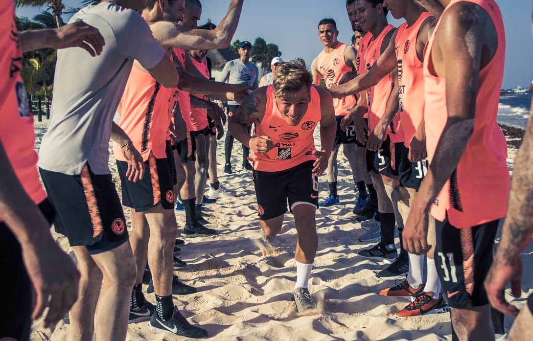 Ya entrena el Águila en Playa del Carmen