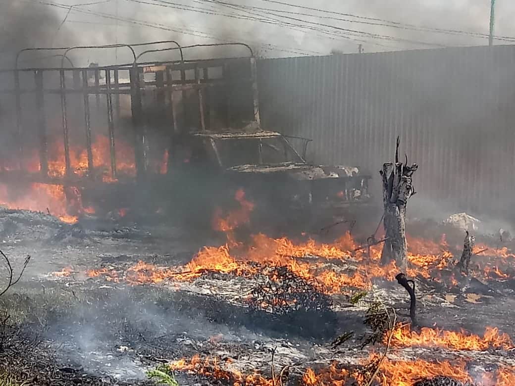 Queman camión de carga en Chetumal