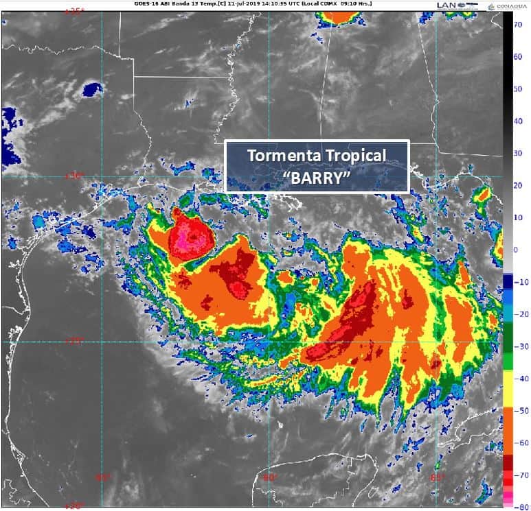 Se forma la tormenta tropical Barry, sin riesgo para México