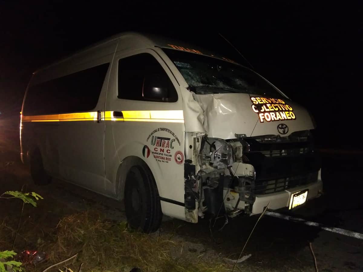 Atropella van de ruta Playa-Tulum a peatón y lo mata