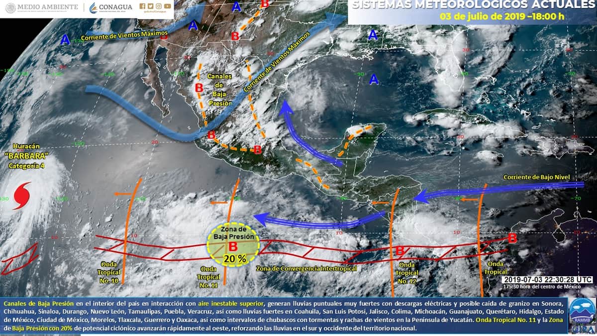 Clima: Hay probabilidades de lluvia en Q. Roo