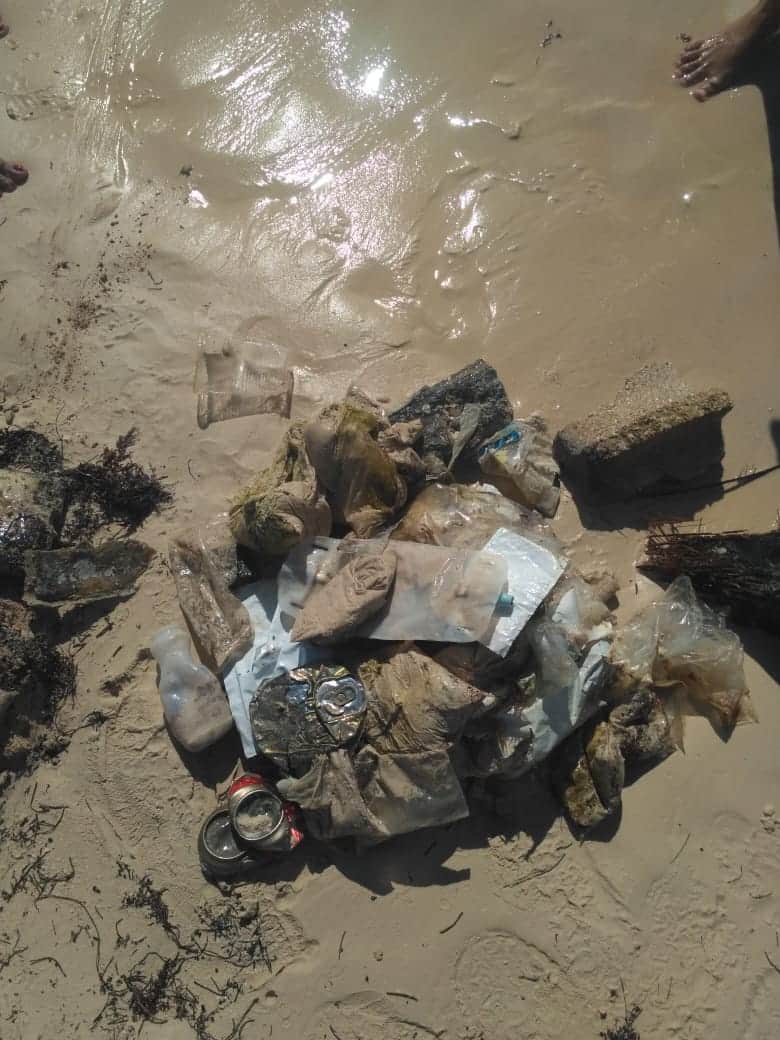 Sacan casi media tonelada de plásticos que contaminaban los pasto marinos de Puerto Morelos