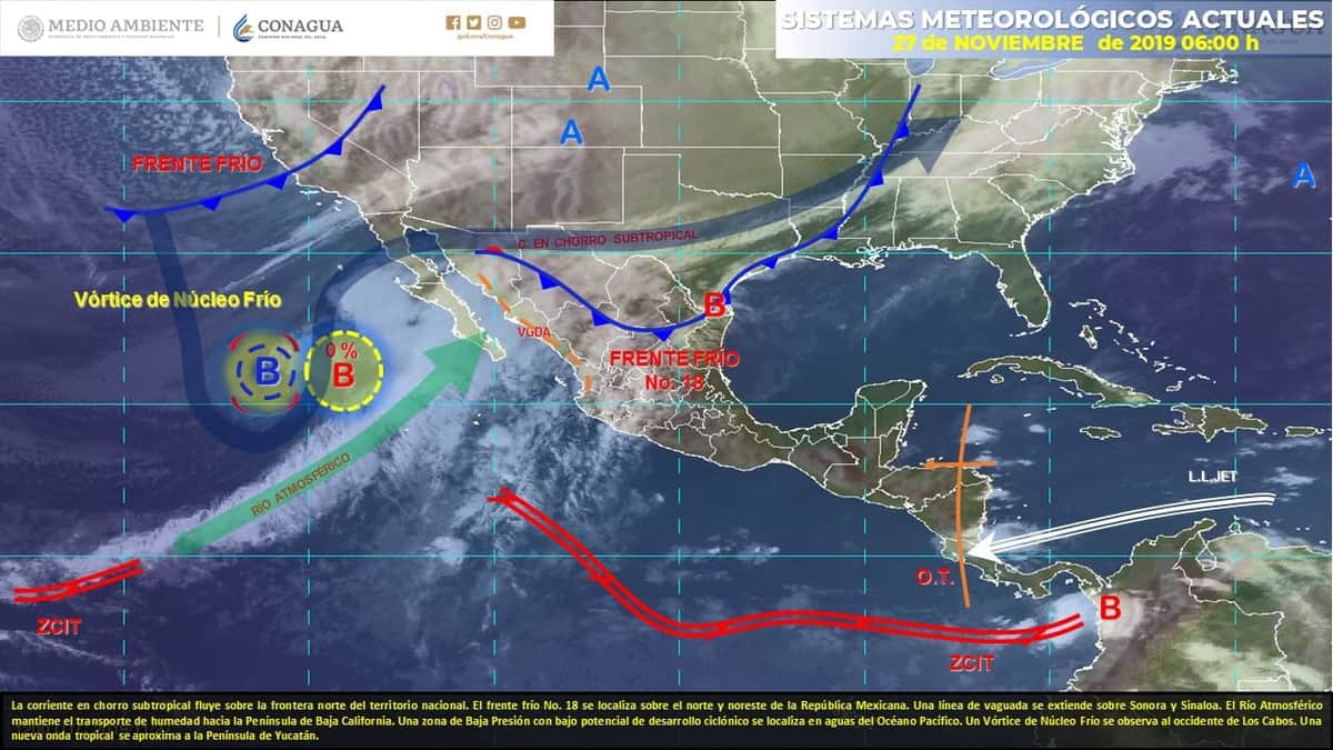 Clima: calor, nublados y probables lluvias para Quintana Roo