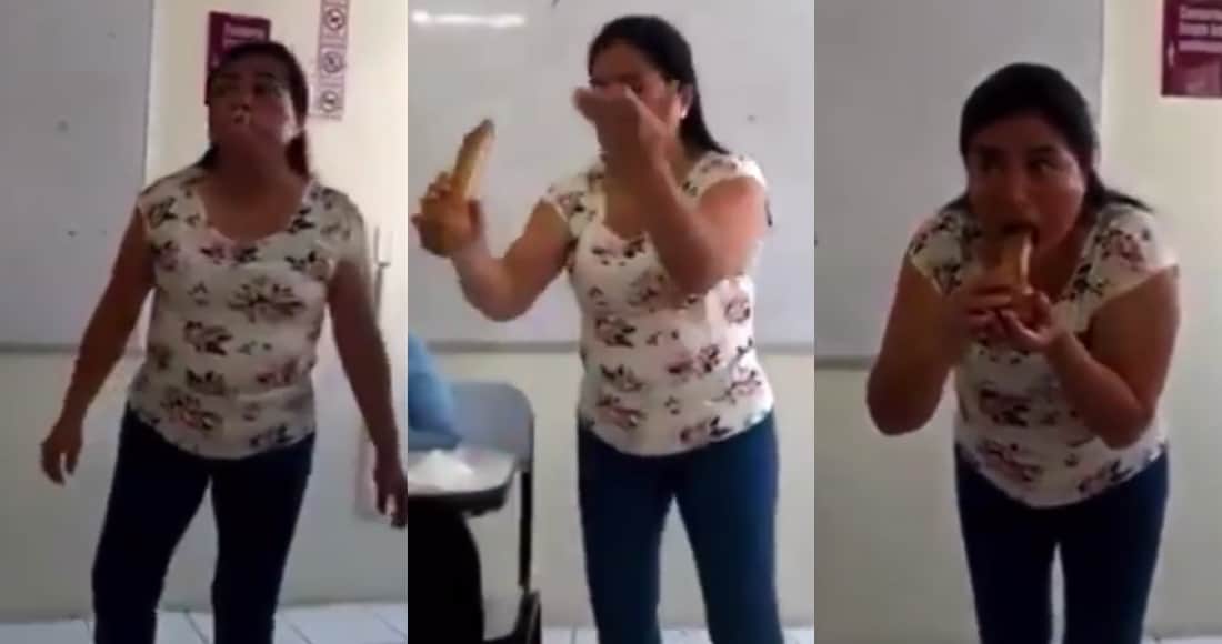Enseña a sus alumnos a poner un condón con la boca y se hace viral