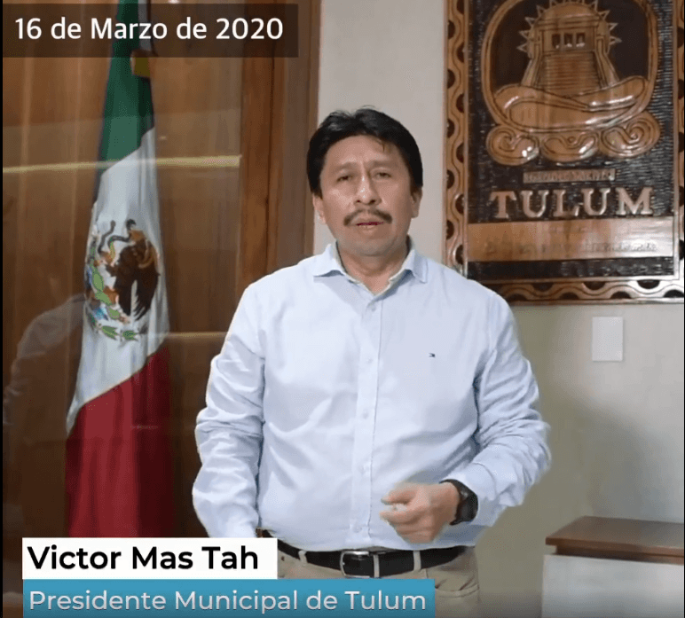 En maya y español, Víctor Mas Tah hace un llamado a los tulumnenses ante el coronavirus