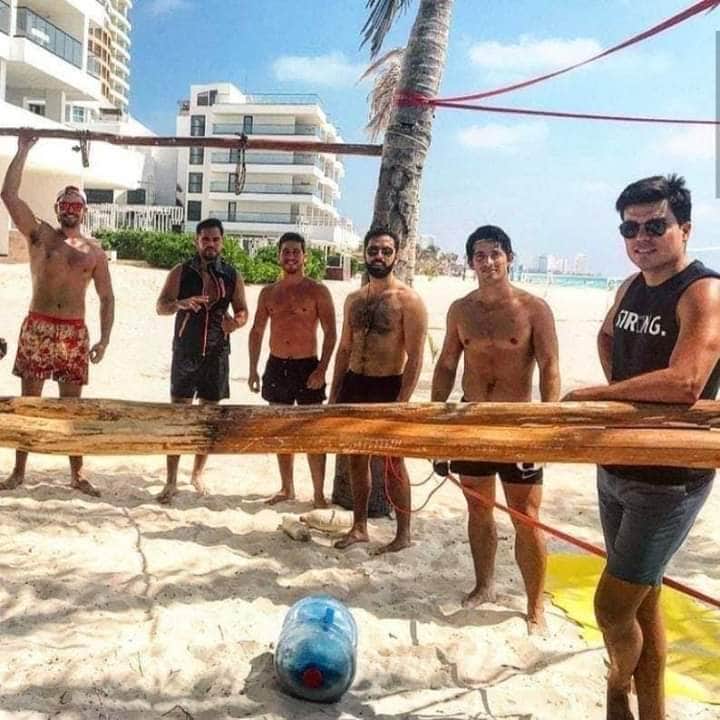 Diputado quintanarroense Gustavo Miranda viola cuarentena y arma "la fiesta" en playa de Cancún