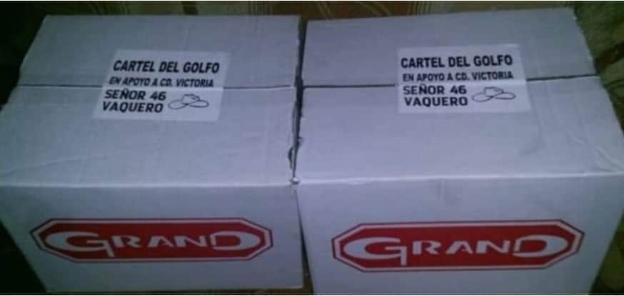 Ciudadanos de Tamaulipas son sorprendidos con despensas del Cartel del Golfo