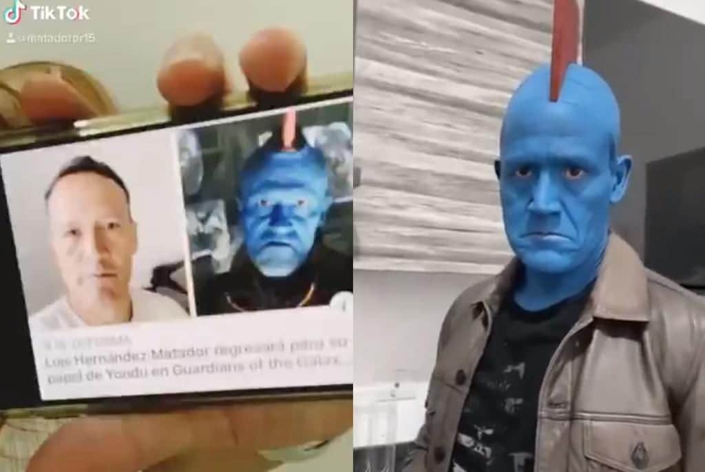 Video: Luis Hernández, el "Matador", la rompe en Tik Tok con su gran parecido a "Yondu"