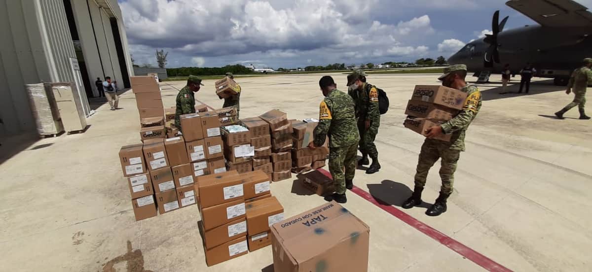 ¡Siguen llegando insumos médicos a Chetumal! Noveno cargamento contra el Covid-19