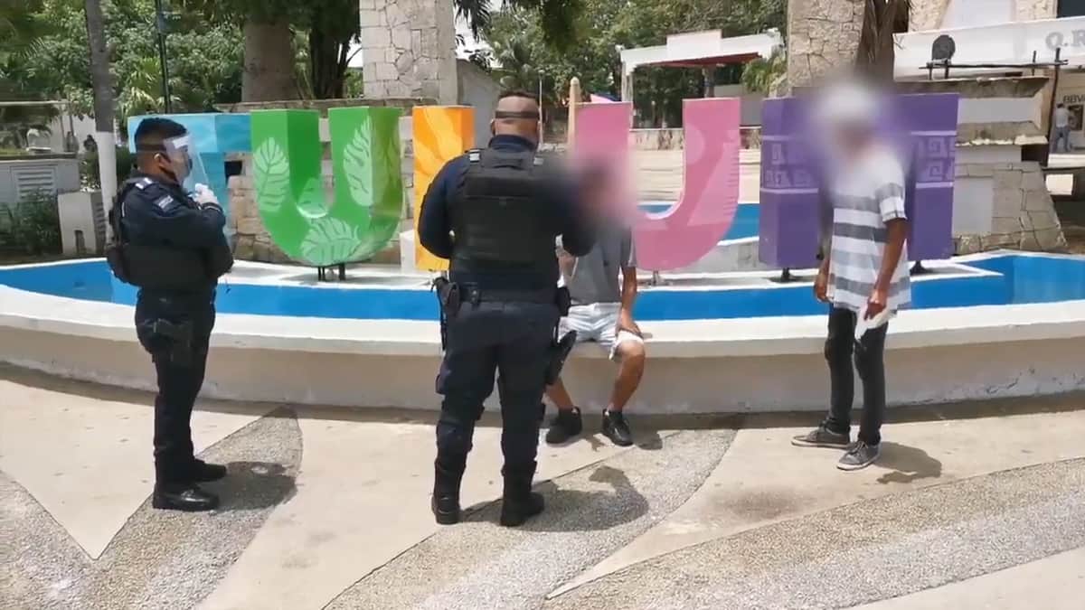 Video: ¡Primer detenido en Tulum por no usar cubrebocas!