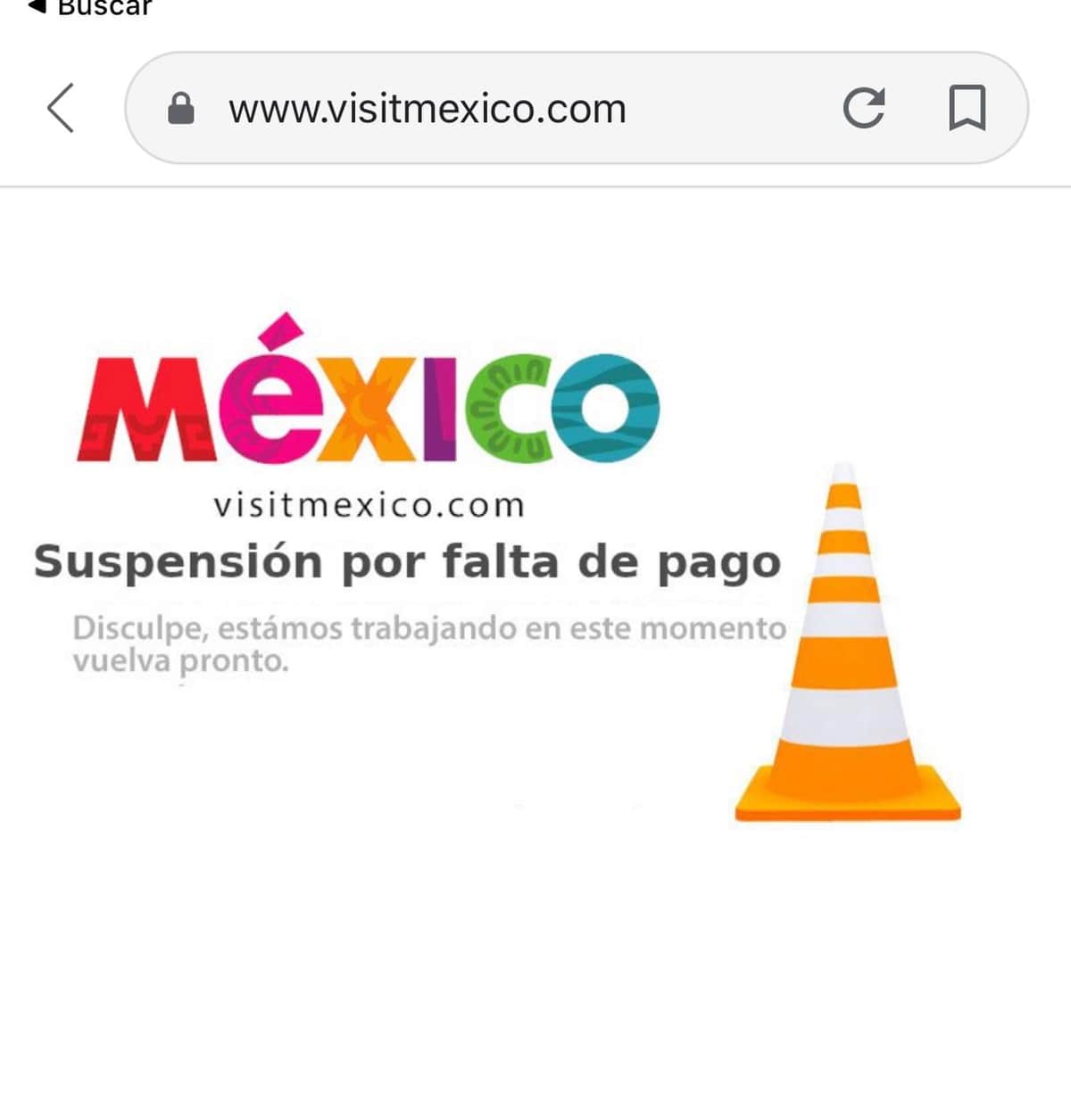 Por falta de pago suspenden la página web de Visit México