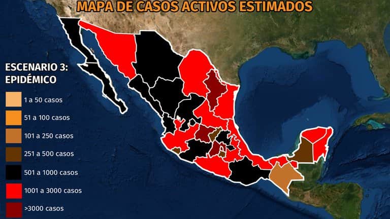 Mapa: Conoce los estados con más contagios de Covid