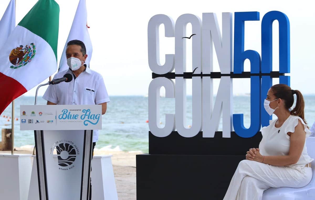 Banderas Blue Flag en el Caribe Mexicano brindan confiabilidad a los turistas: Carlos Joaquín