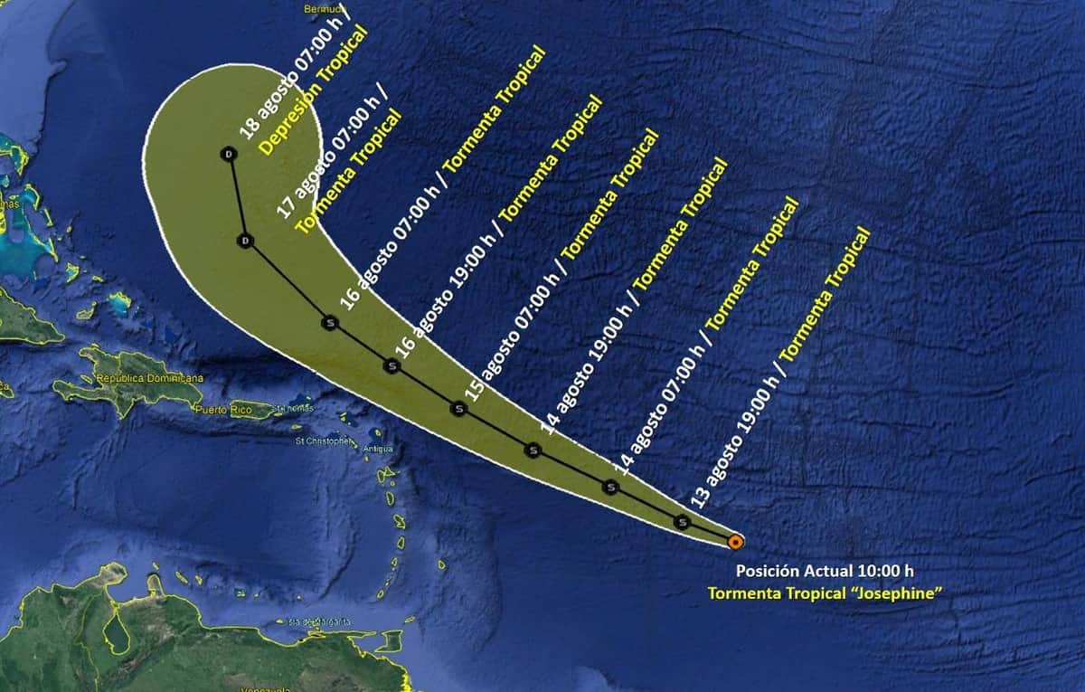 Se forma tormenta tropical ‘Josephine’ en el Atlántico