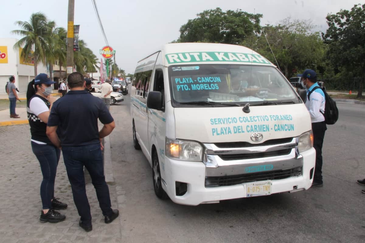 Realizan operativo contra transporte público por Covid-19