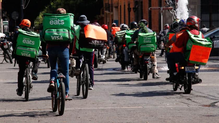 Repartidores de Rappi, Didi y otras apps de delivery protestan por regulaciones laborales