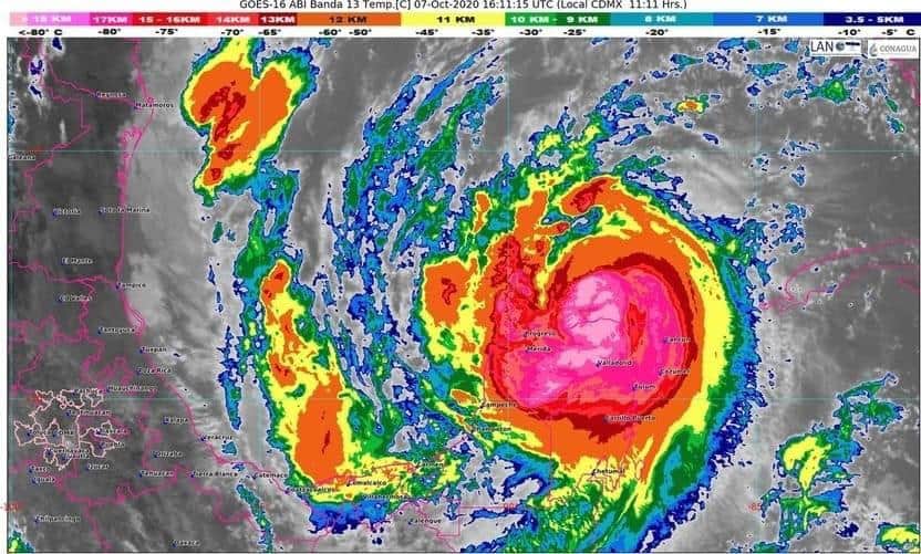 Emiten alertas Naranja y Amarilla en Quintana Roo ante el alejamiento del huracán "Delta"