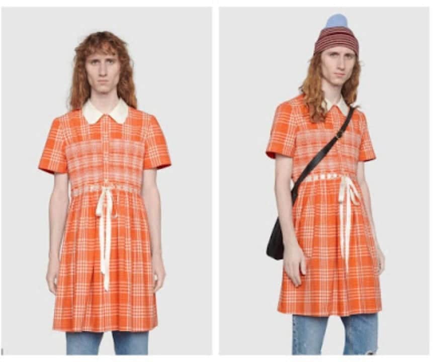 Con vestido para hombre de casi 56 mil pesos, Gucci busca romper 'estereotipos tóxicos'