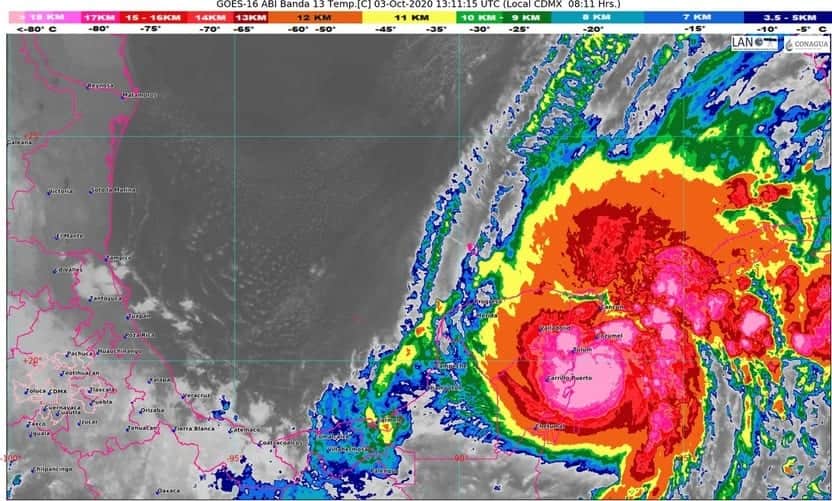 En alerta roja 8 municipios de Quintana Roo por Tormenta “Gamma”