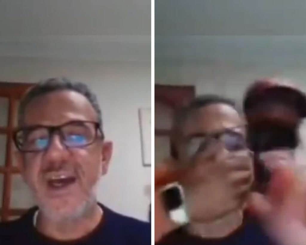 ¡Frente a sus estudiantes! Ladrones entran y atacan a profesor en plena clase en línea