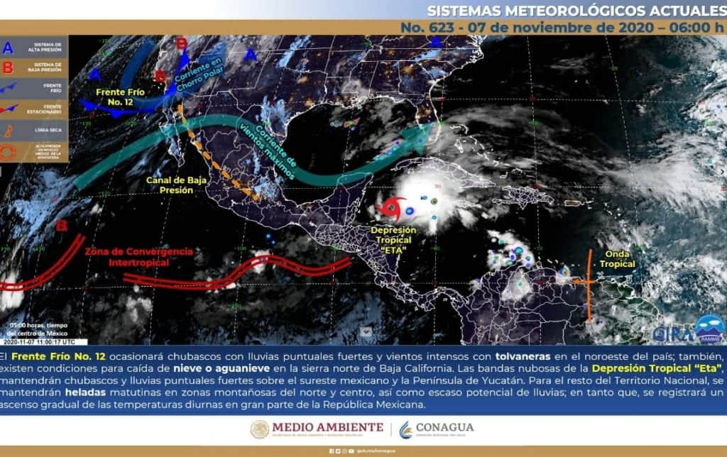 'Eta' cada vez más lejos de Quintana Roo; habrá lluvias este fin de semana