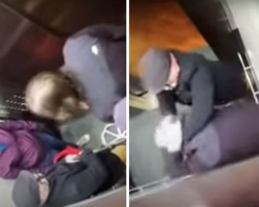 Video: Joven le tose en la cara a anciano dentro de un elevador y este le da una lección