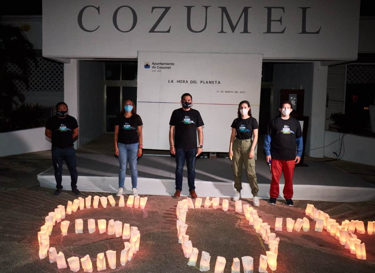 Cozumel se suma la 'Hora del Planeta' en pro de concientizar sobre el cambio climático