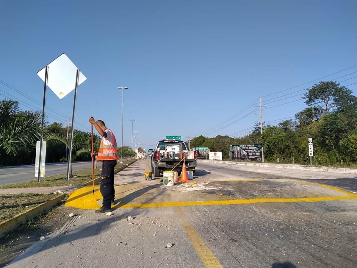 Gobierno de Tulum mejora la seguridad vial