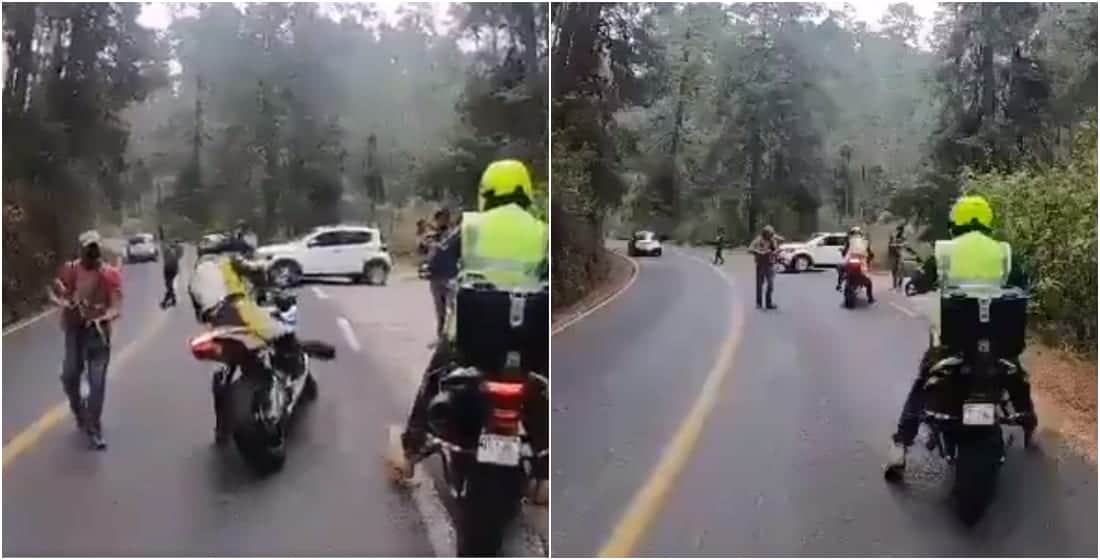 Video: Asaltan a motociclistas en el Edomex