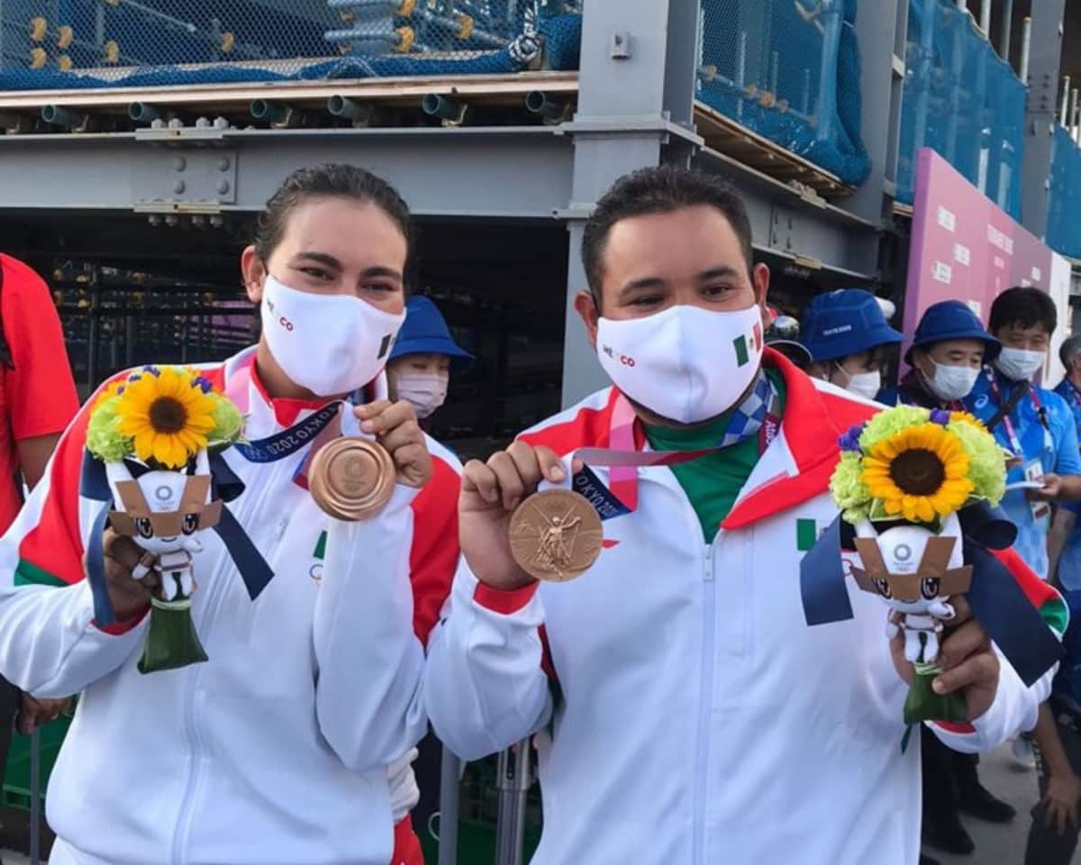 ¡Llegó la primera! México obtiene medalla de bronce en tiro con arco mixto en Tokio