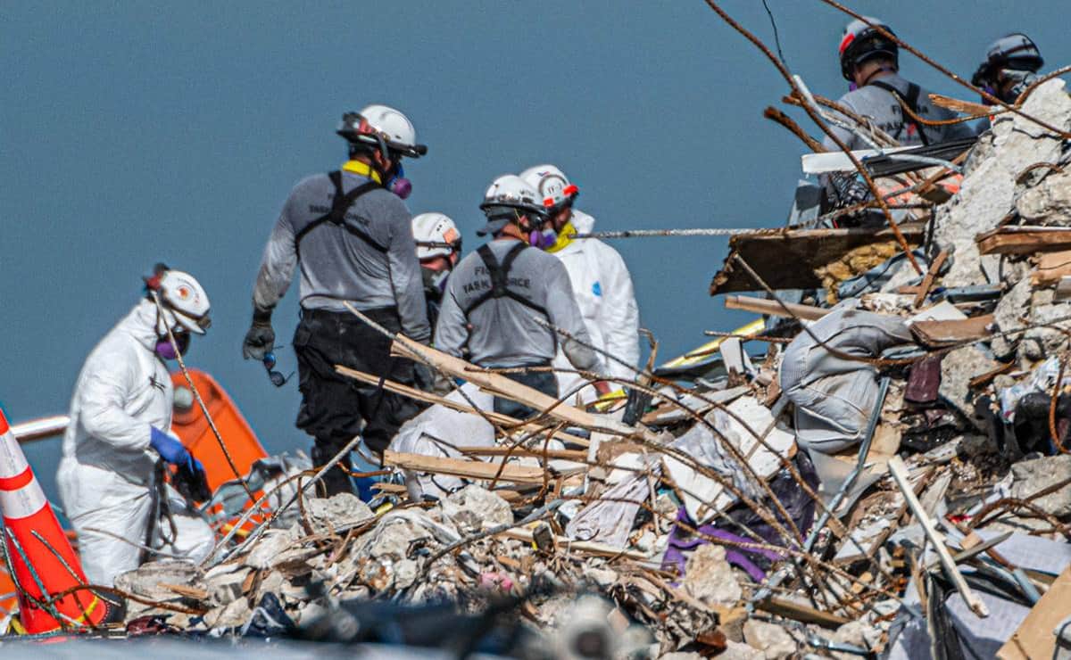 Suspenden misión de búsqueda y rescate en Miami; alistan demolición de edificio
