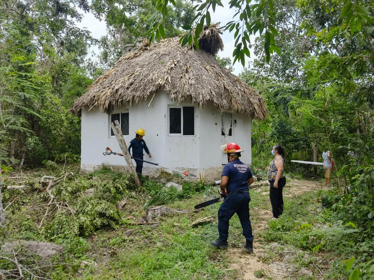 Continúan las labores de recuperación en Tulum tras el paso del huracán "Grace"